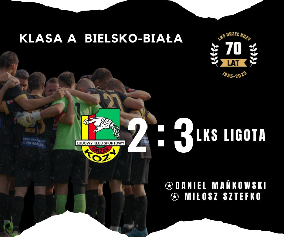 Porażka w 14 (przełożonej) kolejce A-klasy