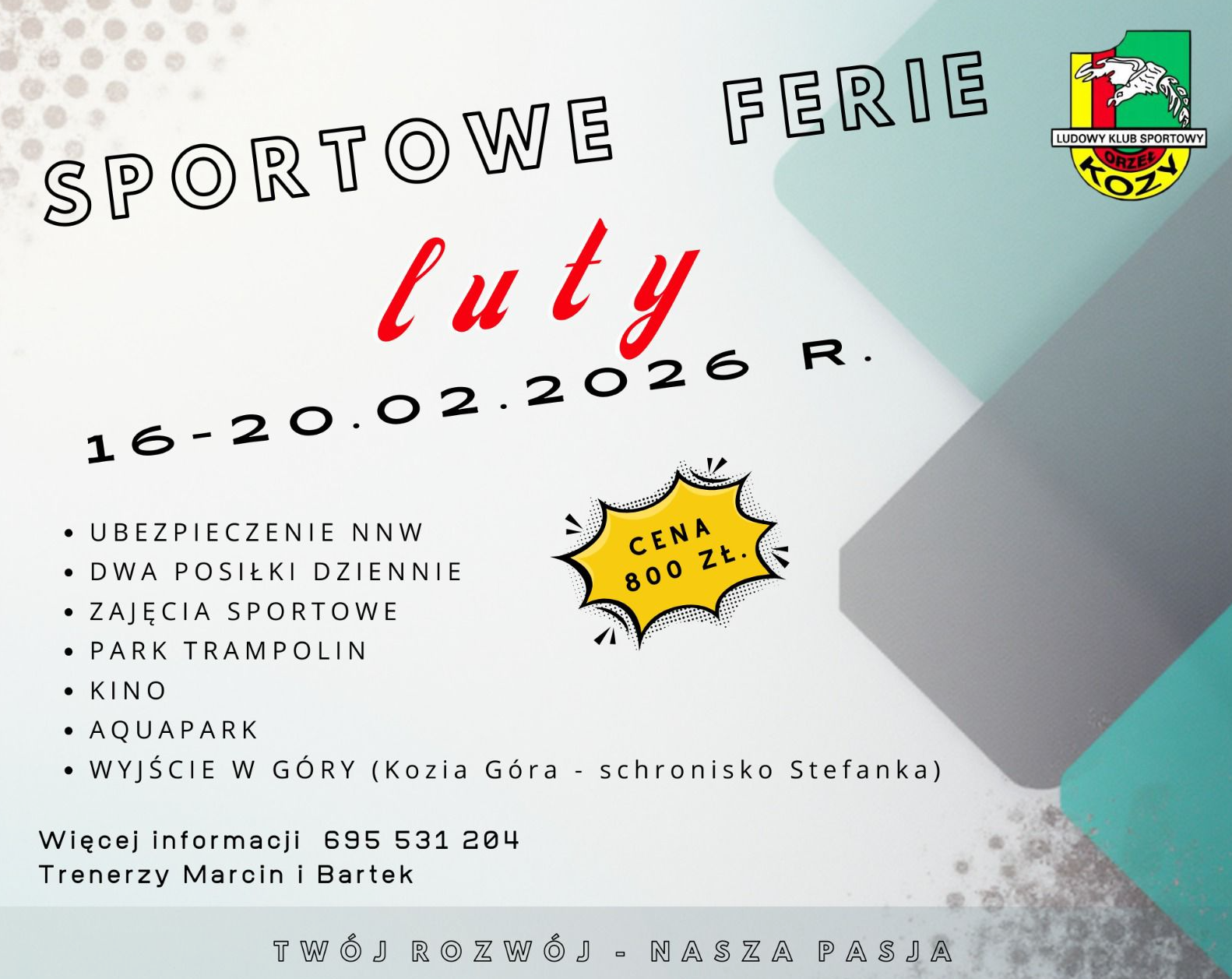 SPORTOWE FERIE 2026